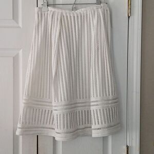H&M white a line skirt  business causal Sz 10 EUC